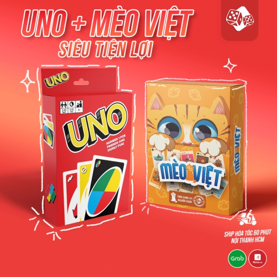Combo Bài Mèo Việt + UNO - TOP BOARDGAME - Siêu Tiện lợi