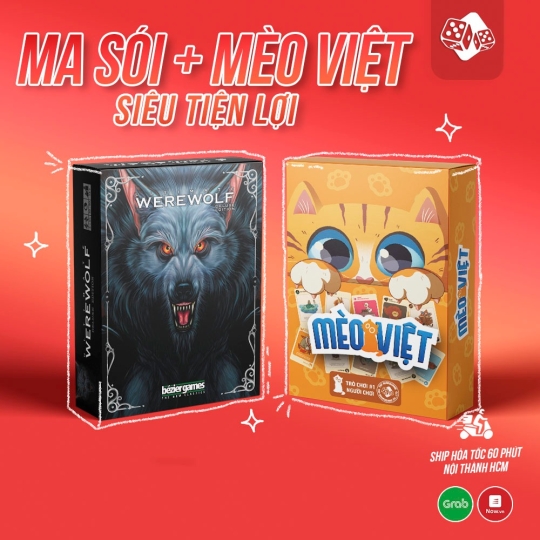 [COMBO HỦY DIỆT] MA SÓI + MÈO VIỆT HÓA siêu tiện lợi - Giấy chống nước